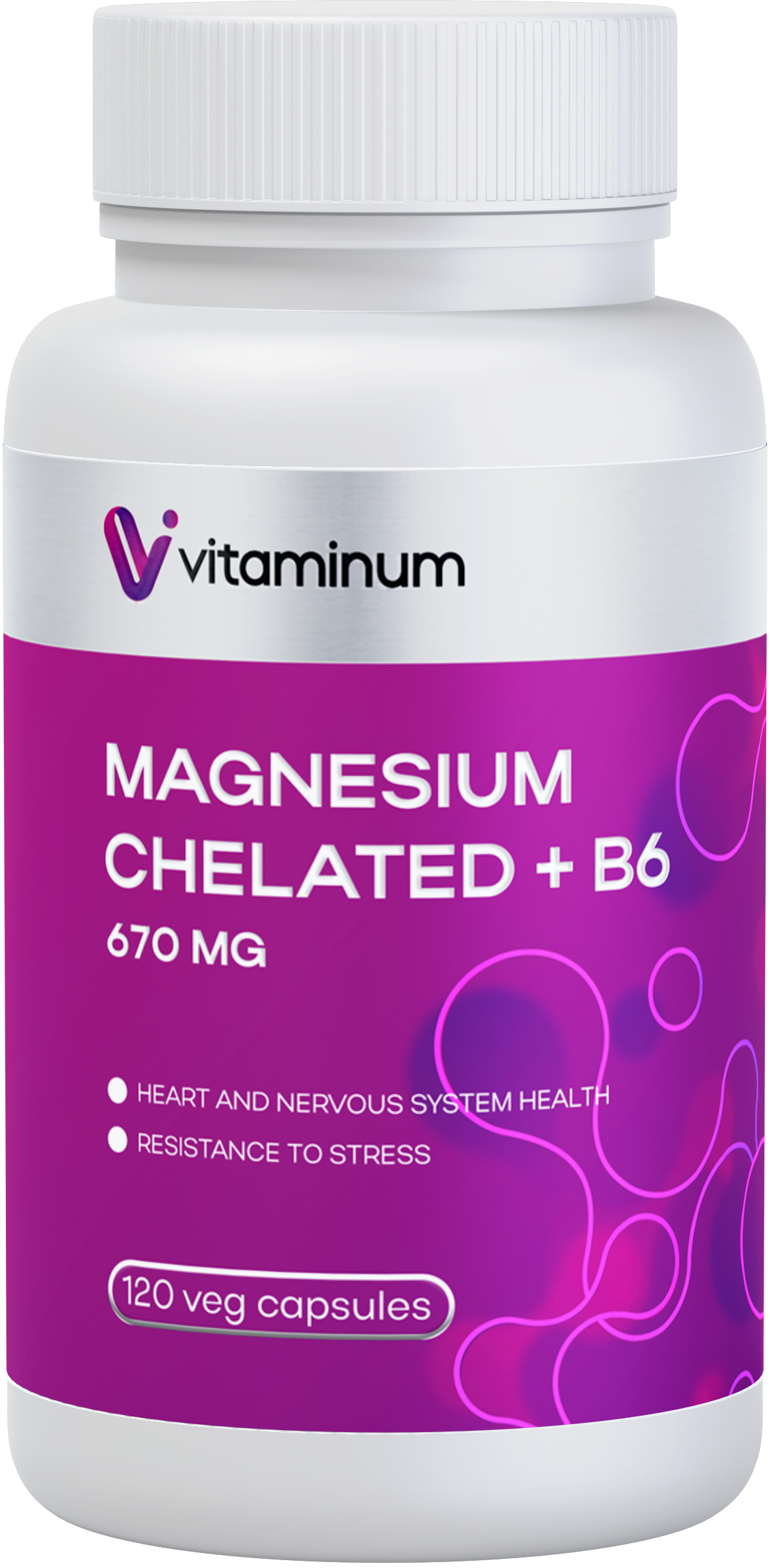  Vitaminum МАГНИЙ ХЕЛАТ + витамин В6 (670 MG) 120 капсул 800 мг  в Сланцах